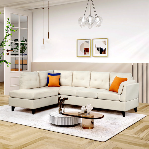 Latitude Run® 97.2'' Upholstered Sofa Chaise Wayfair